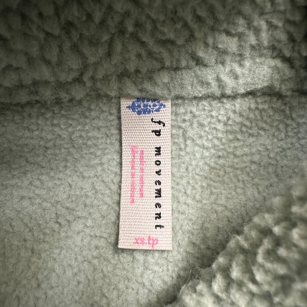 Free People FP Movement Women XS Hit The Slopes Aqua Haze Pullover Fleece Jacket - Picture 5 of 10